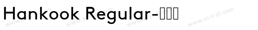 Hankook Regular字体转换